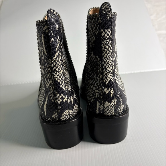 New Coach Bowery Bead Chain Leather Snakeskin G4368 Chelsea Ankle Boot 8 / 38.5 - Picture 8 of 16